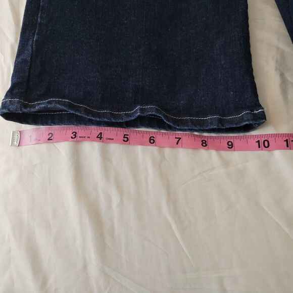 Lane Bryant Jeans Womans 18 Blue Bootcut Dark Wash Demin Contrast Trim Stretch - Picture 13 of 14